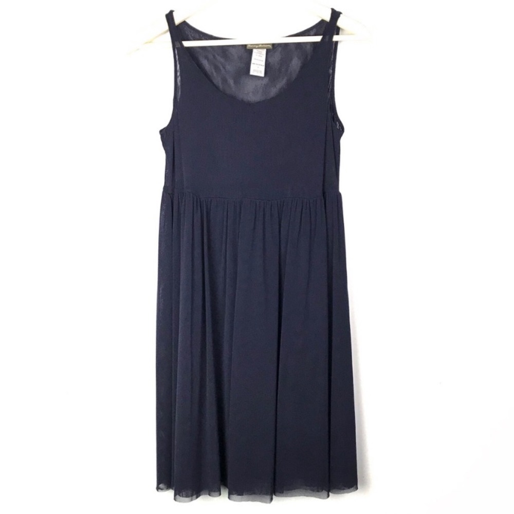Tommy Bahama Navy Blue Shift Sheer Dress
